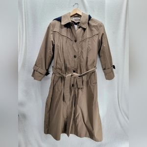 Misty Harbor Trench Coat Beige Hooded w/belt Size-10